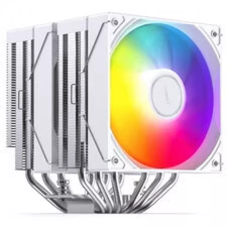 CPU Cooler Jonsbo CB80 Dual-Tower with 2×120mm PWM ARGB Fans — White