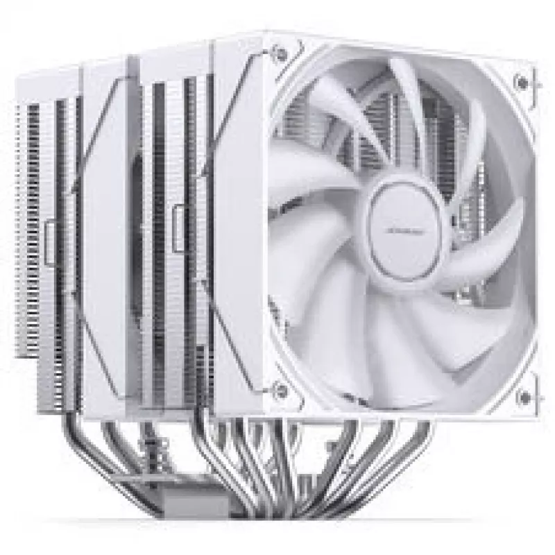 CPU Cooler Jonsbo CB80 Dual-Tower with 2×120mm PWM ARGB Fans — White