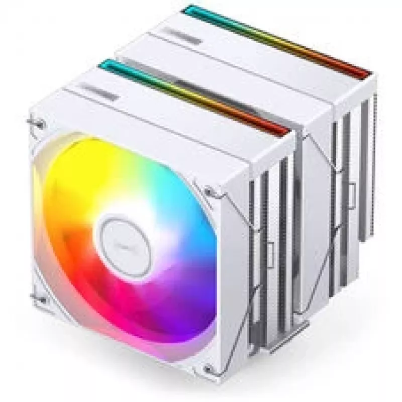CPU Cooler Jonsbo CB80 Dual-Tower with 2×120mm PWM ARGB Fans — White