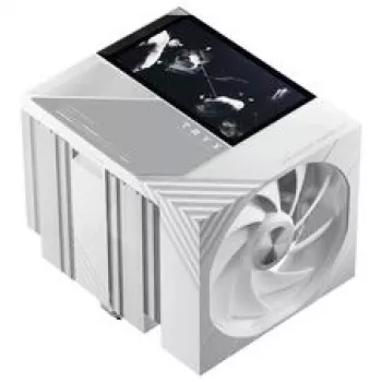 TRYX TURRIS T620 CPU Air Cooler, Dual-Tower, with 5-inch Display - 120mm, white