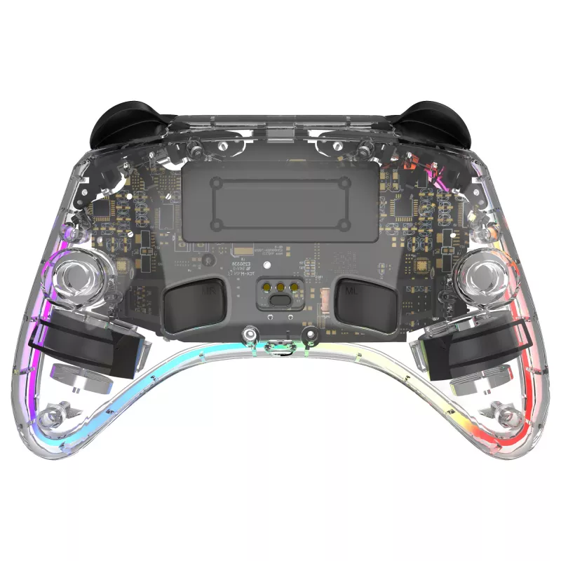 Gamepad Deltaco Gaming GAM-198-T Transparent Bluetooth/USB USB-C for Nintendo Switch, Switch 2, Switch OLED, Android, PC