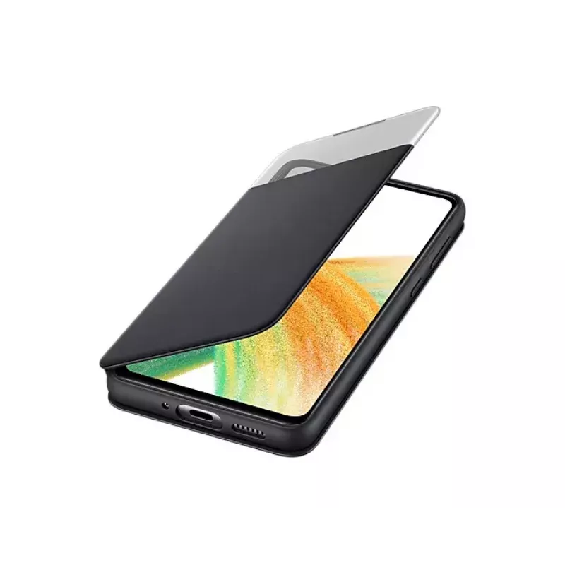 Wallet case Samsung EF-EA336PBEGEW for Galaxy A33 5G, compatible with 6.4 inch screens, Black, 1 card pocket