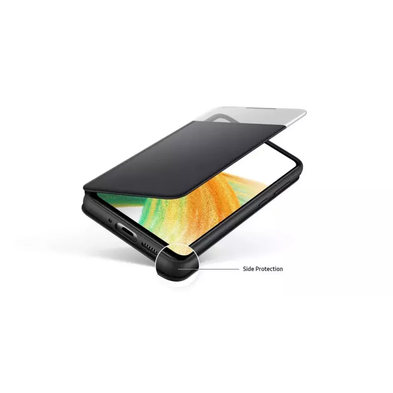 Wallet case Samsung EF-EA336PBEGEW for Galaxy A33 5G, compatible with 6.4 inch screens, Black, 1 card pocket