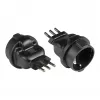power adapter Italien Netz-Plug Type L (CEI 23-16, straight) an Grounded Plug-Socket Type F (CEE 7/3, straight), black, Good Connections® (PA-6502S)