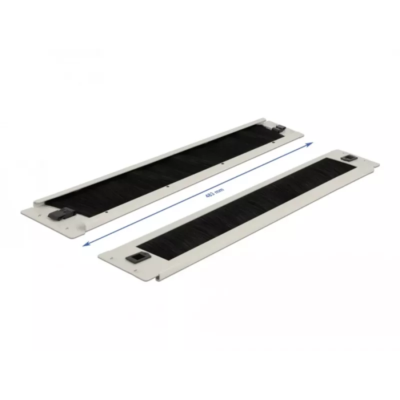 Cable management panel DeLOCK 19 inch Cable Management Brush Strip tool free 2U grey