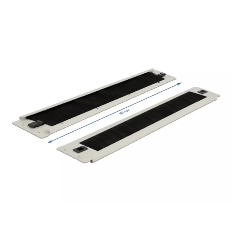 Cable management panel DeLOCK 19 inch Cable Management Brush Strip tool free 2U grey