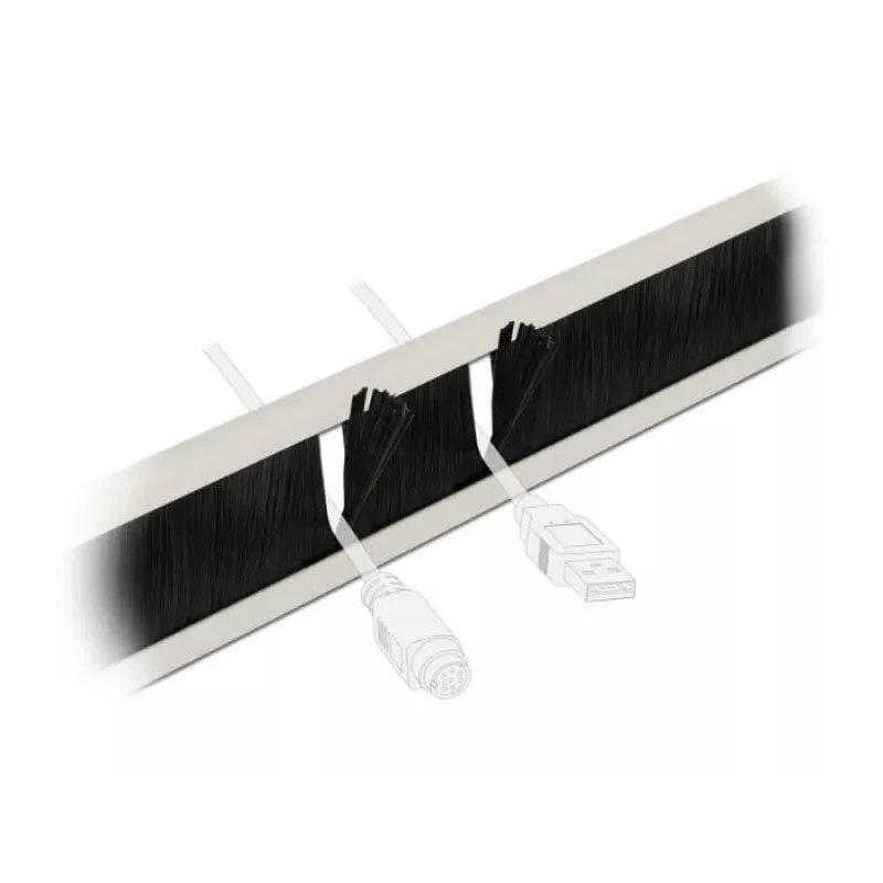 Cable management panel DeLOCK 19 inch Cable Management Brush Strip tool free 2U grey