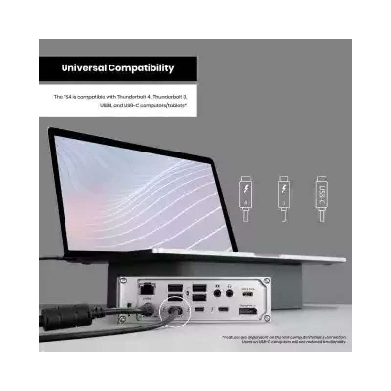 CalDigit TS4 Grey USB Hub 98W Power Delivery 100000 Mbit/s Ethernet