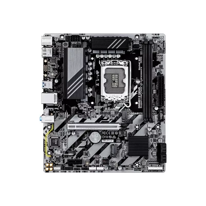 Motherboard GIGABYTE B860M E GEN5 LGA1851 for Intel Core Ultra, DDR5 up to 8800MHz (O.C.), 2x PCIe 4.0 M.2, 1GbE