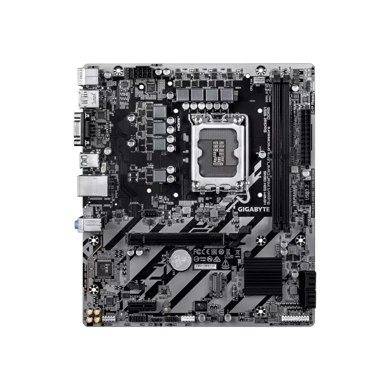 GIGABYTE H810M S2H GEN5 Micro ATX Motherboard — LGA 1851, Intel H810, 2×DIMM DDR5 up to 6400MHz, 1×PCIe 4.0 M.2, 1GbE