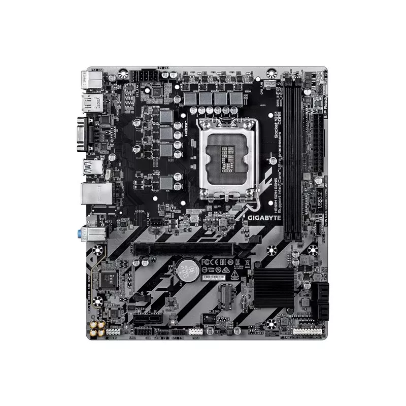 GIGABYTE H810M S2H GEN5 Micro ATX Motherboard — LGA 1851, Intel H810, 2×DIMM DDR5 up to 6400MHz, 1×PCIe 4.0 M.2, 1GbE