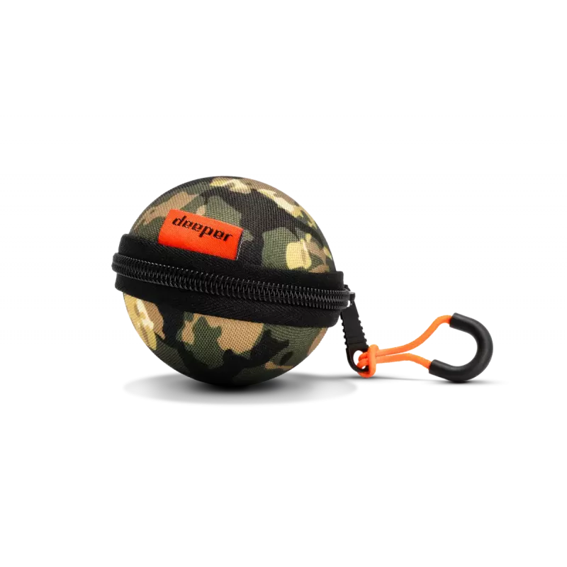 Sonar Deeper Smart Sonar Chirp+4 Wi‑Fi fish finder, embedded battery, ABS enclosure, green/brown