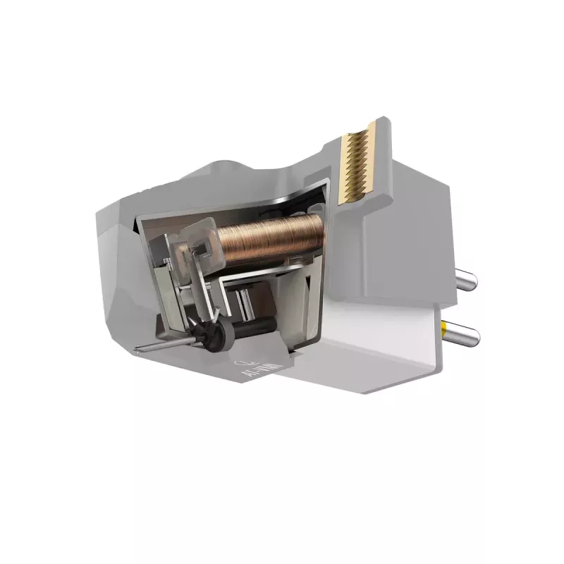 Audio-Technica AT-VM95E/H phono cartridge with AT-HS6BK headshell pre-assembled (black/green)