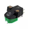 Audio-Technica AT-VM95E/H phono cartridge with AT-HS6BK headshell pre-assembled (black/green)