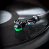 Audio-Technica AT-VM95E/H phono cartridge with AT-HS6BK headshell pre-assembled (black/green)