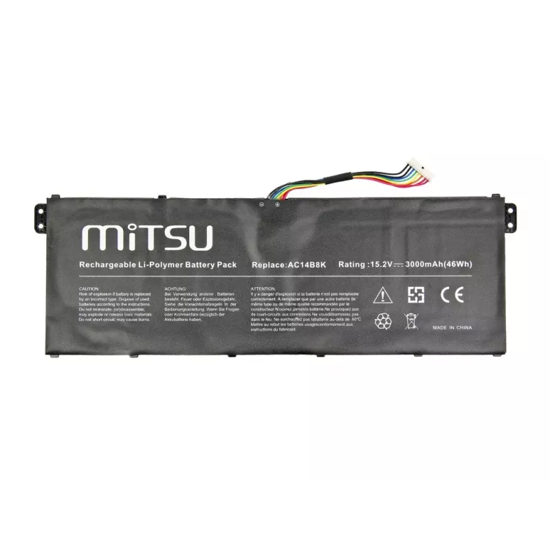 Battery MITSU BC/AC-E3 for Acer laptops 2200 mAh 33 Wh 15.2 V