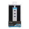 USB 3.0 hub with Gigabit Ethernet ITEC U3GLAN3HUB — 3-port metal hub, VIA VL812 + Realtek RTL8153, silver