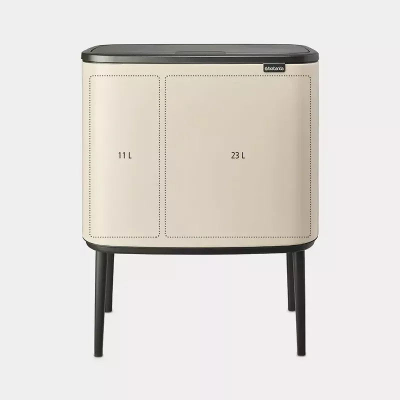 Brabantia Bo Touch Bin 34 L 2 baskets Beige Width 540 mm Depth 312 mm Height 680 mm