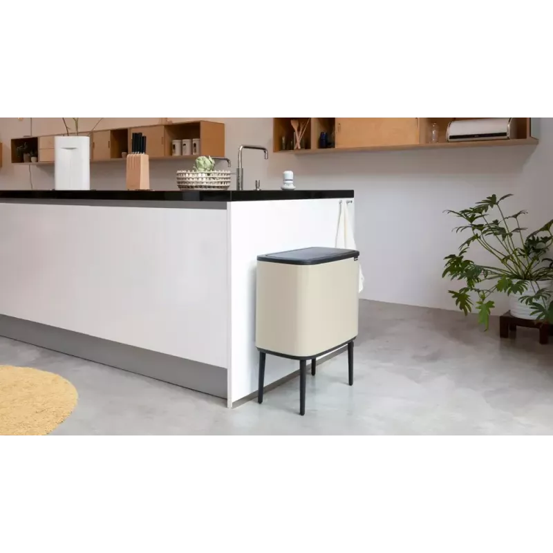 Brabantia Bo Touch Bin 34 L 2 baskets Beige Width 540 mm Depth 312 mm Height 680 mm