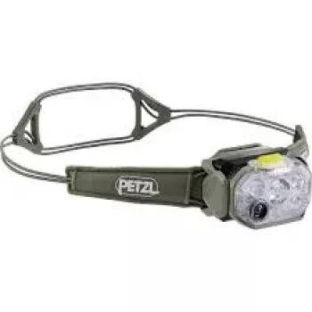 Petzl SWIFT RL Headlamp, 1100 Lumens, Rechargeable, Green Jungle