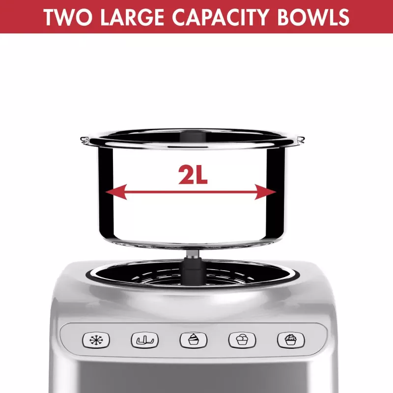 Magimix Gelato Expert Compressor Ice Cream Maker, 2 L, 180 W, Stainless Steel