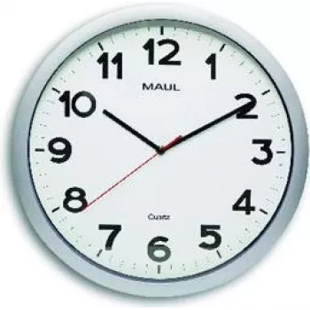 Jakob Maul GmbH Wanduhr MAULstep O 40 cm Silver (9054195)