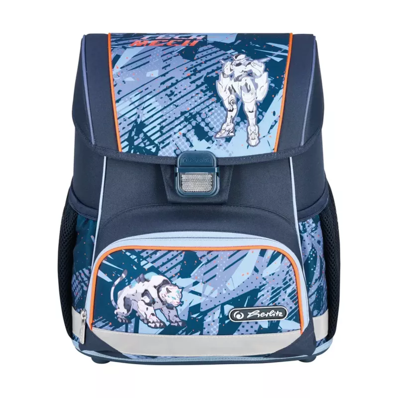 School bag set HERLITZ Loop Plus TechMech for boys — polyester, includes school bag, sport bag, pencil case, pencil pouch