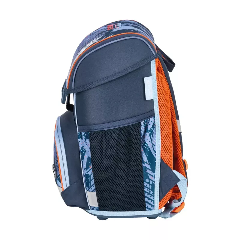 School bag set HERLITZ Loop Plus TechMech for boys — polyester, includes school bag, sport bag, pencil case, pencil pouch
