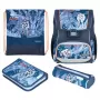 School bag set HERLITZ Loop Plus TechMech for boys — polyester, includes school bag, sport bag, pencil case, pencil pouch
