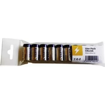 Battery Varta CR123A Lithium 3V, 34.5 mm height, 17 mm diameter, 16 g (blister)