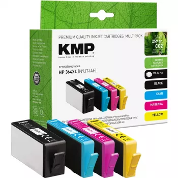 KMP Cartridge HP Nr.364XL N9J74AE bk,c,m,y remanufactured