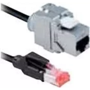 Ethernet patch cable Bachmann CAT6a RJ45 5 m — Cat6a, RJ-45 connectors, nickel-plated contacts, 10 Gbps