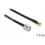 Coaxial Antenna Cable DELOCK TNC male to SMA male RG-58 C/U 1.5 m