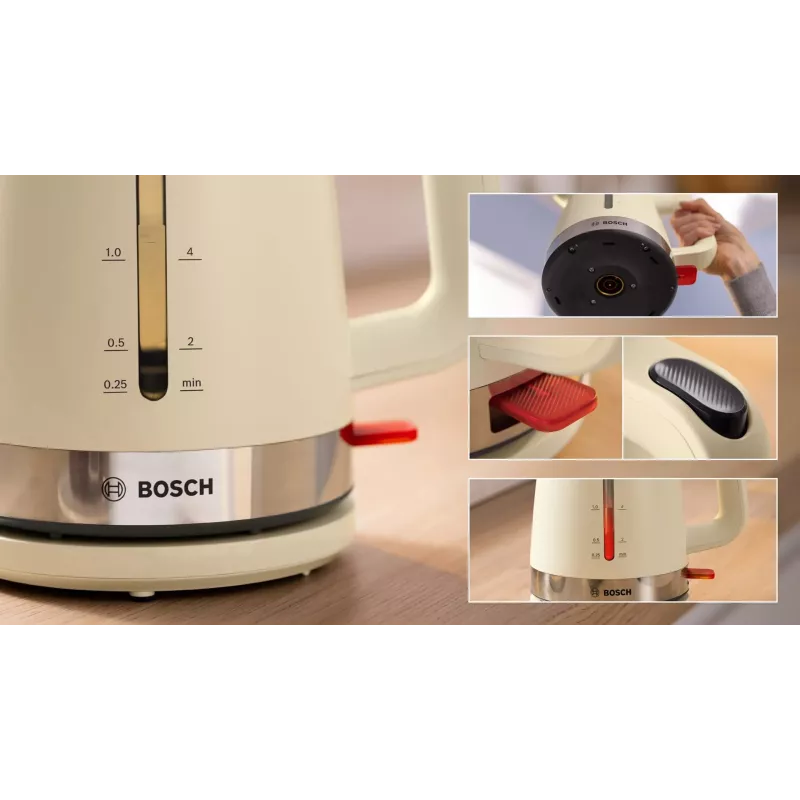 Bosch MyMoment electric kettle 1.7 L 2400 W Cream