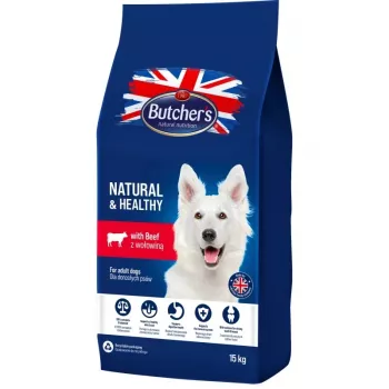 Dry Dog Food BUTCHER'S Natural & Healthy Dog with beef — 15 kg