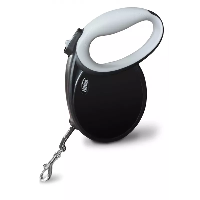 Retractable Dog Leash Hilton Smart Dog Tape XL — 7 m, for Dogs up to 40 kg, Black-Grey