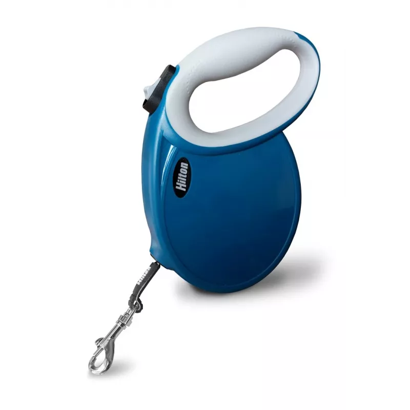 Retractable Dog Leash Hilton Smart Dog Tape L — navy-gray, 5 m, for dogs up to 30 kg