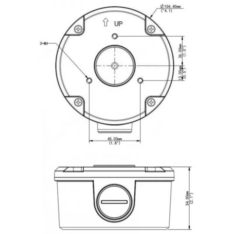 Uniview TR-JB05-B-IN Junction Box for Security Cameras
