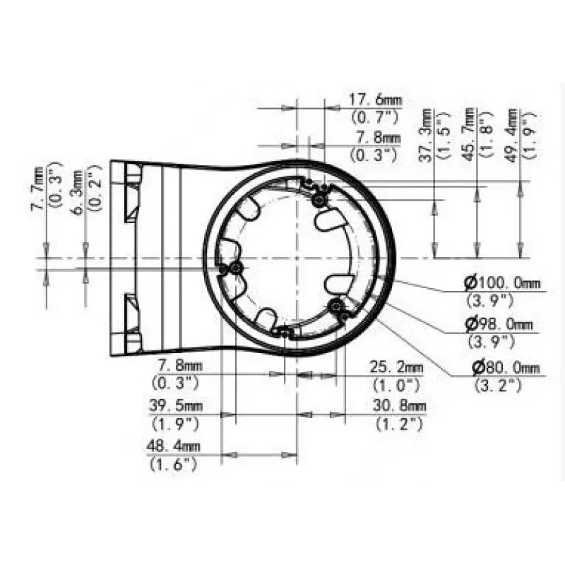 Uniview TR-WM03-D-IN-BLACK Wall Mount Bracket for Dome Cameras