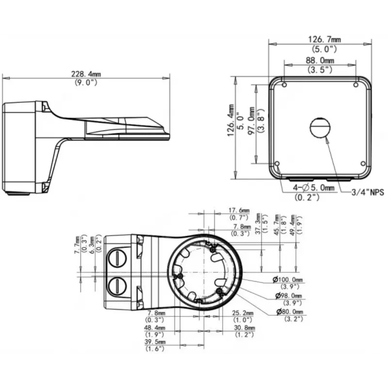 Mount for Dome Cameras TR-JB07/WM03-G-IN