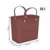 Rotho Multibag Albula Style 25L laundry basket bin, Iron Red