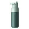 Stainless steel LARQ PureVis 2 self-cleaning water bottle 680 ml, screw lid, built-in battery, 20-day life, green