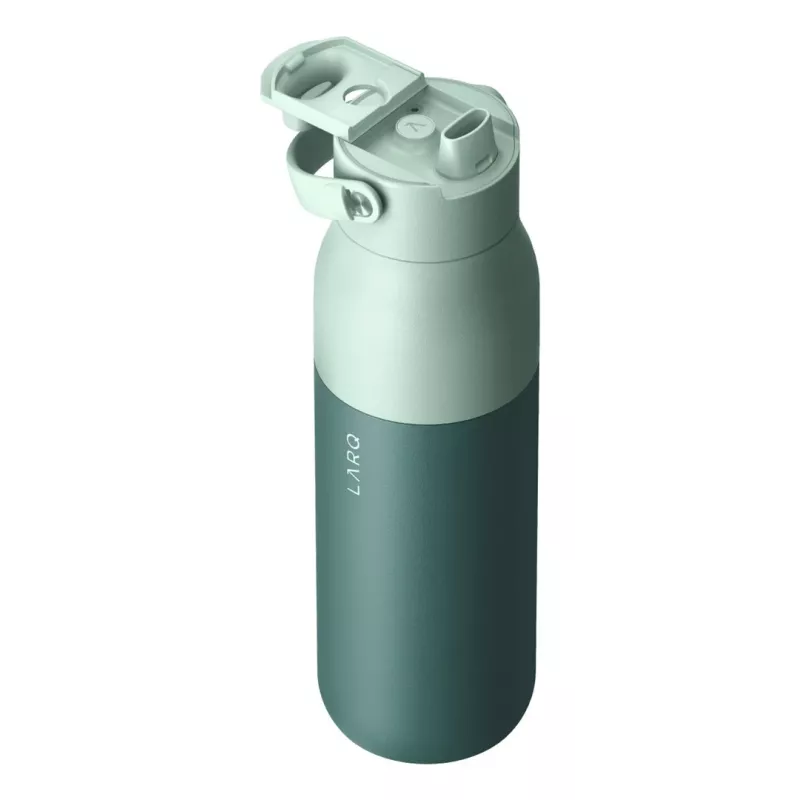 Stainless steel LARQ PureVis 2 self-cleaning water bottle 680 ml, screw lid, built-in battery, 20-day life, green