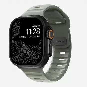 Band Nomad Sport Band Grey Rubber for Smartwatch, Width 21.5 mm, Wrist 160–195 mm