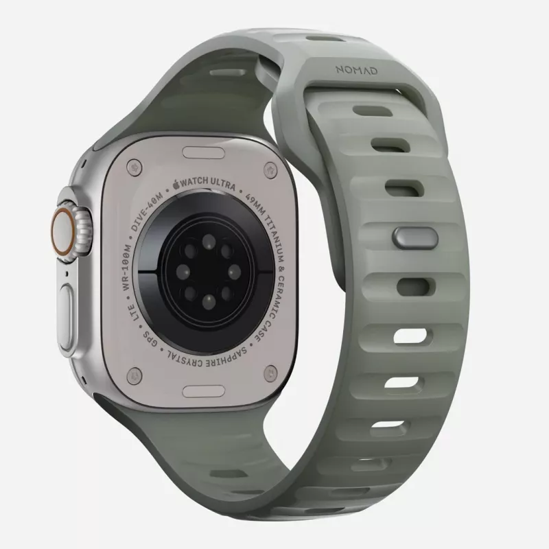 Band Nomad Sport Band Grey Rubber for Smartwatch, Width 21.5 mm, Wrist 160–195 mm