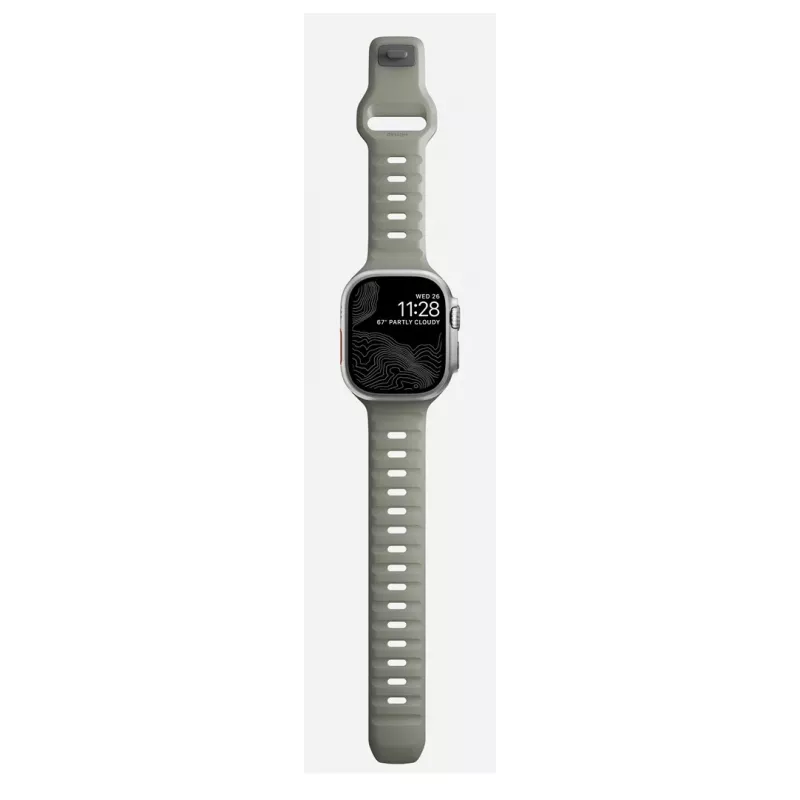 Band Nomad Sport Band Grey Rubber for Smartwatch, Width 21.5 mm, Wrist 160–195 mm