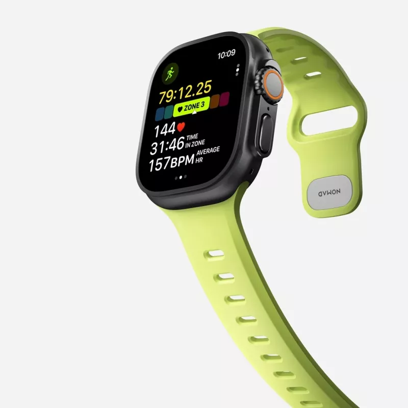 NOMAD Tempo Band - strap for Apple Watch 49mm with FKM (lumen)