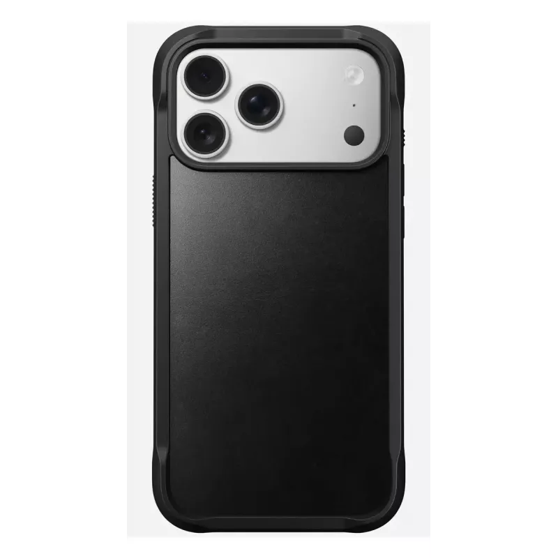 Mobile phone case Nomad Rugged Leather Case for iPhone 17 Pro Max, cover, leather + TPU + PC, fits 17.5 cm (6.9 inch) screen, black