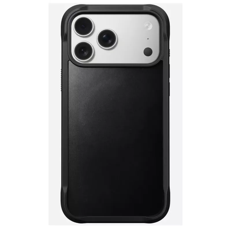 Mobile phone case Nomad Rugged Leather Case for iPhone 17 Pro Max, cover, leather + TPU + PC, fits 17.5 cm (6.9 inch) screen, black