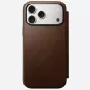 Mobile phone leather folio Nomad Modern Leather Folio for iPhone 17 Pro Max (6.9 inch) Brown, leather/aluminium, 4 card pockets